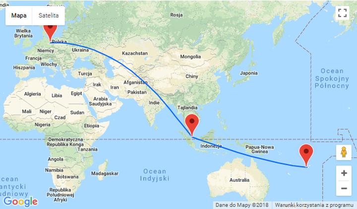 Czas lotu Berlin–Singapur