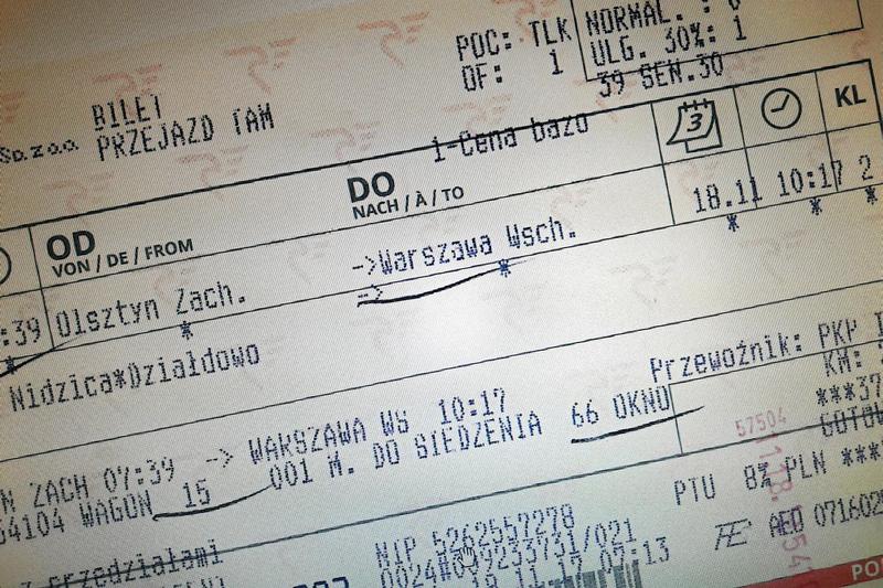Ważność biletu PKP