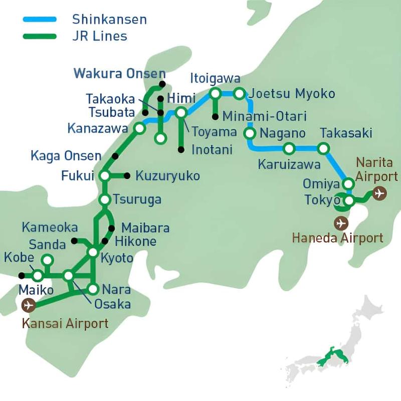 Co zobaczyć po drodze Tokio–Kioto