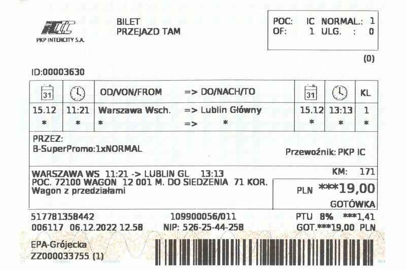 Procedura zwrotu biletu krok po kroku